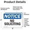 Signmission No Soliciting OSHA Notice Sign, Vinyl Decal, 5in W x 3.5in L, 2PK OS-2PACK-NS-D-35-L-14838 - alternate 2